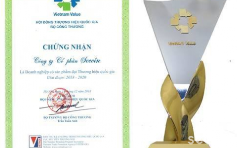 Secoin tiếp tục vinh dự được Chính Phủ công nhận là Thương hiệu Quốc Gia 2018 - 2020